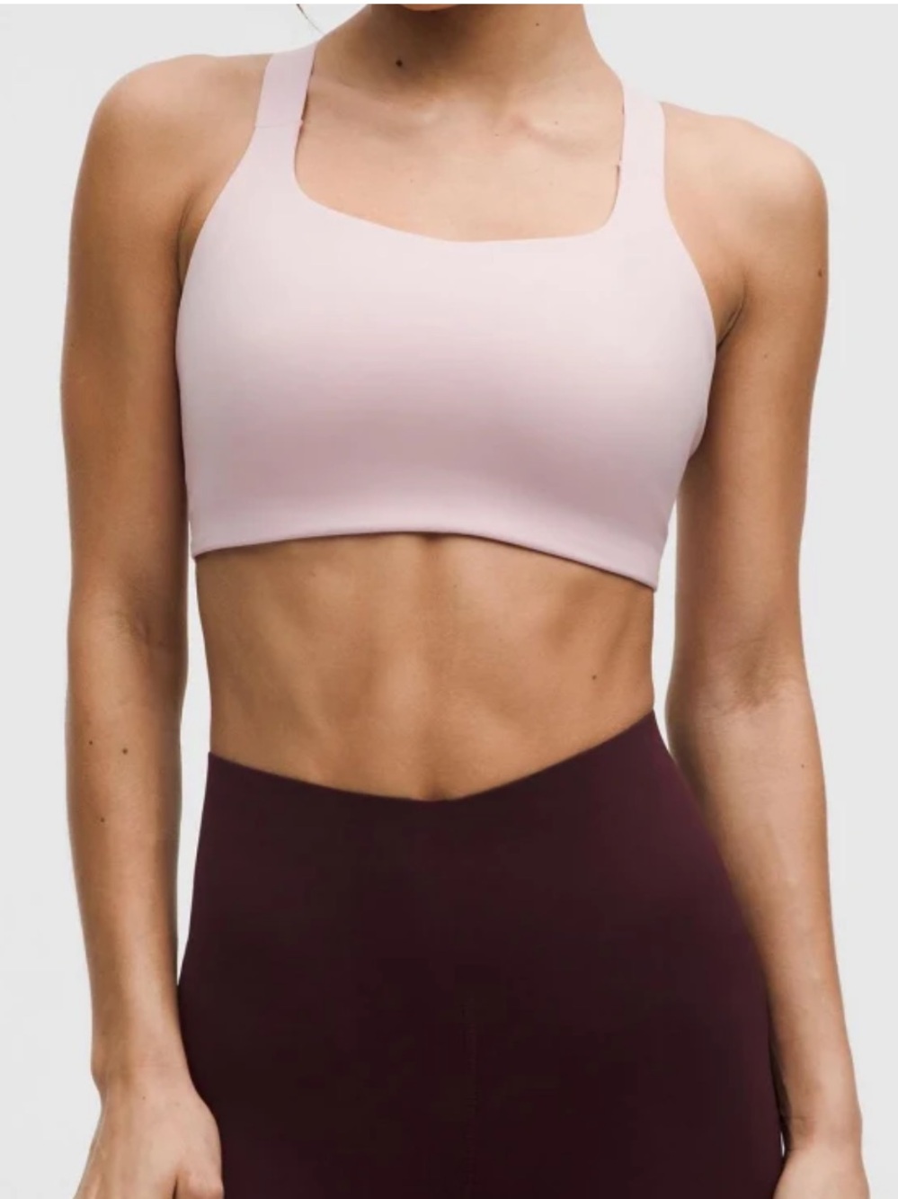 lululemon athletica Pale Pink Scoop-Neck Sports Bra